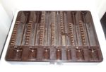 Vintage Brown Bakelite "Pecuma" Shop/Bank Pre-Decimal Sterling Coin Tray