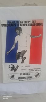 FC Mechelin v Ajax Amsterdam 11.5.1988 Cup Winners' Cup Final Programme 1987-88