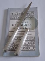 George Adams London 1863 HM Silver Handle Magnifying Glass & Letter Opener