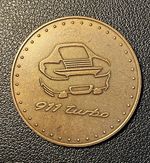 Porsche 911 Turbo 2000 Token Medallion Original Transportation Advertising
