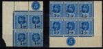Cayman Islands 1917 War Tax Issues SG 54 T-15 Blocks of 4 &6 MOG NH GEM CV L118+