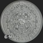 5 X 1 oz. Golden State Mint Silver Round Aztec Calendar .999 Fine - IN STOCK!!