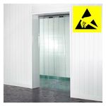 Anti-Static (Green Tint) PVC Strip Curtain 1.5m (W) x 2m (D) - 200mm x 2mm
