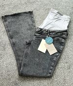 Mamalicious Frida N Leg Maternity Overbump Jeans Grey Wash M/L 32 L30/32