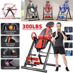 300LBS Heavy Duty Gravity Inversion Table Back Therapy Reflexology Stretcher