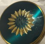 Vintage Stratton Powder Compact Diameter 8.5 cm Enamelled Design