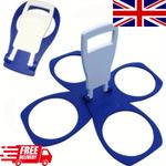 Foldable Drink Cup Carrier Reusable Beverage Holder Caddy Black Blue