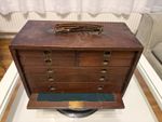 Antique Wooden Multi-Drawer Cabinet Collectors Storage Chest Tool Box Vintage