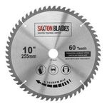 Saxton TCT Circular Wood Blade 255mm x 60T fits Evolution Rage Saws 25.4mm Bore