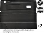 WHITE STITCH 2X FRONT DOOR CARD COVERS FITS LAND ROVER DEFENDER 90 110 STYLE 2