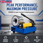 Manual Hydraulic Hose Crimping Machine Hose Crimper Tool 8 Dies 10-30mm UKSTOCK