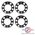 22.5" TRUCK STEEL BLACK COATED HOLLOW TYPE WHEEL TRIM COVER 4PK