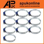 10x Worm Drive Hose Clip 50-70mm Rubber Pipe Jubilee Type Clamp Radiator Tractor