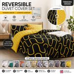 Reversible Duvet Cover Bedding Set Printed Quilt Covers Single Double King Sizes