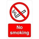 No smoking safety sign PVC Sticker Dibond