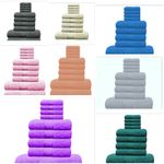 10 Piece Towels Bale Set 100% Cotton QuickDry Bathroom Facecloth Hand Bath Towel