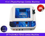 Portable 4-in-1 TENS IFT Ultrasound MS Physiotherapy Machine New