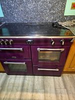 Stoves Richmond Deluxe Freestanding Electric Range Cooker Purple 5 Hobs 3 Ovens