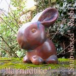 LARGE BOURNE DENBY Chocolate Brown Marmaduke Snub Nosed Bunny Rabbit  1925–1935)
