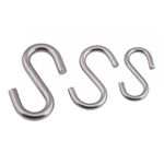 A2 304 Stainless Steel Open-End S-Hooks JB /ZQ 4321 Metric M2 M3 M4 M5 M6 M8 M10