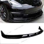FOR 2017-2023 TESLA MODEL 3 GLOSS BLACK FRONT BUMPER SPLITTER LIP BODY KIT UK