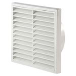 Manrose 1170L Fixed Ventilation Grille for 125mm 5" Diameter Duct (White)
