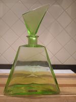 Art Deco Large Green Cologne Bottle  / Decanter