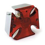 Maltese Iron Cross Custom Rear Brake/Tail Light for Chopper Motorcycle/ Trike