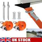 2-IN-1 Awning Storm Band Straps Tie Down Kit For Thule Omnistor, Fiamma, Dometic