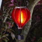 45cm Solar Cool Flame Hot Air Balloon Hanging LED Lantern Outdoor Garden Light
