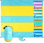 AQUATUS XXL Beach Blanket 10ft x 9ft Sandproof Water Resistant Quick Dry with