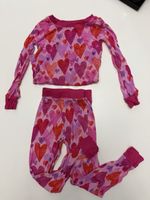 Little Sleepies Two Piece Pajamas Set With Pink Hearts 3T