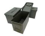 3X Genuine NATO Issue 50 CAL Steel Ammo Tin Secure Container M2A1 Heavy Duty Box