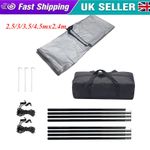 2.5-4.5m x 2.4m Campervan Awning Canopy Sun Shade Shelter with Poles Van
