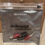 Set of 4 Audioquest CF-BFA Silver Male Banana Connectors Red/Black-New Unopened
