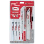 Milwaukee Sawzall Reciprocating Demolition Blades 12pc Set with Storage Case