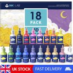 Vibrant 3D Fabric Paint Set with 8 Colors & Brushes - Safe for Kids & Adults