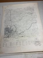 1943 Jerusalem printed on canceled Hebron Map water stains Mandatory Palestine