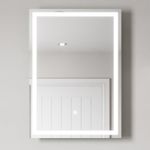 Artis Rectangular LED Bathroom Mirror 500 x 700mm, Battery Touch Sensor