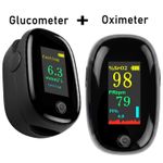 2-In-1 Fingertip Blood Glucose And Oxygen Monitor Spo2 Glucose Meter Pulse Rate