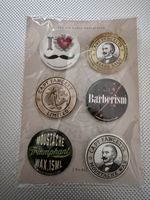 Captain Fawcett Tin Badges Pack Of Six New