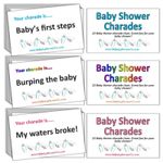 CHARADES - Baby Shower Party Game - Boy Blue, Girl Pink, Teddy Rainbow Unisex