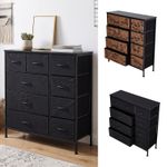 Wooden Chest of 9 Drawers Bedroom Furniture Storage Bedside Table Modern Cabinet