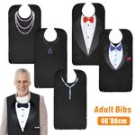 Adult Bibs For Men Waterproof Dining Bibs Protectors With Crumb Catcher Elderly