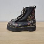 Dr Martens Sinclair Decayed Floral Black Leather Chunky Platform Quad Boot Uk 5