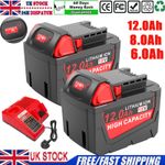 12.0Ah Battery Charger For Milwaukee for M18 18V Extended Capacity 48-11-1860