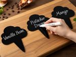 24 Blank Gelato Flavor Tags, Reusable Acrylic Ice Cream Display Markers