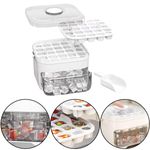 50-Cube Ice Maker with Easy Press Cap Double Layer Ice Cube Maker Refrigerator