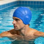 Swimming Caps for Women Men Ear Protection Silicone Swimming Pool Cap TT