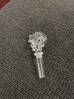 Vintage Clear Pressed Glass Grape Cluster Wine Bottle Stopper